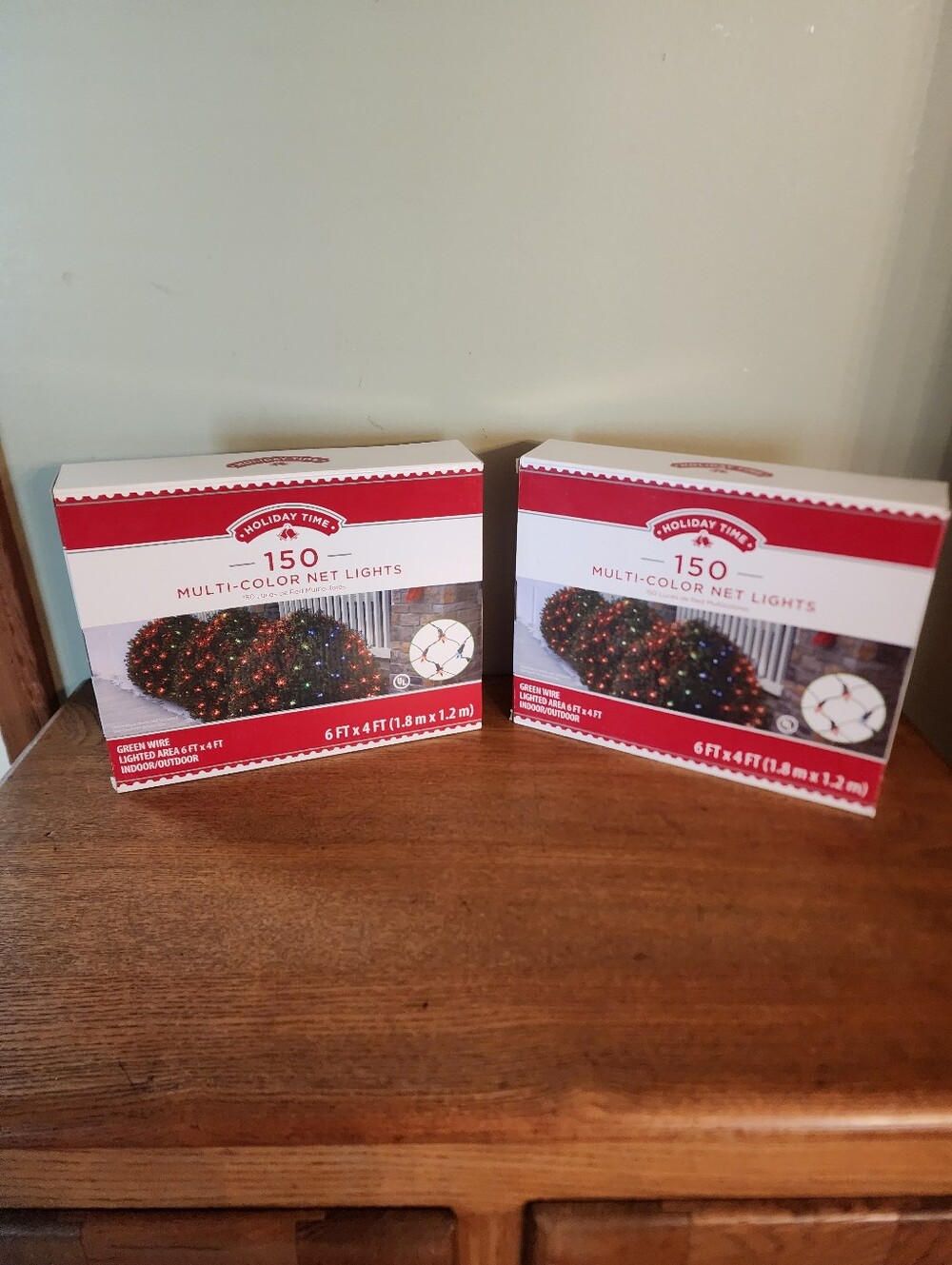Set Of 2 Holiday Time 6x4 Net Light Sets